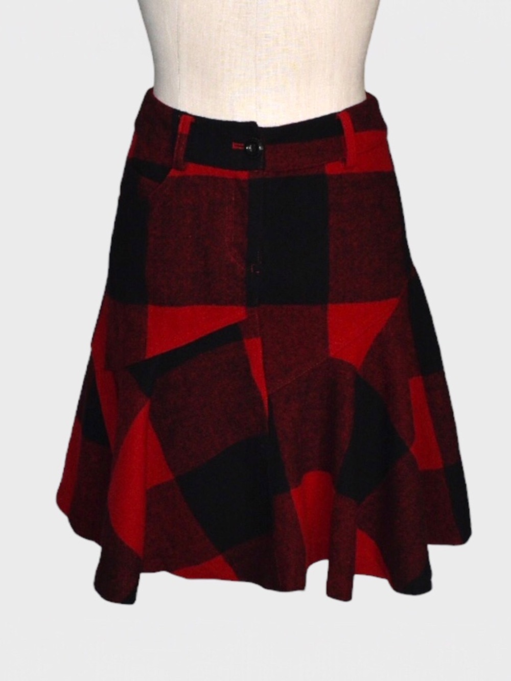 Ten‎ Buffalo Plaid Flared Mini Skirt